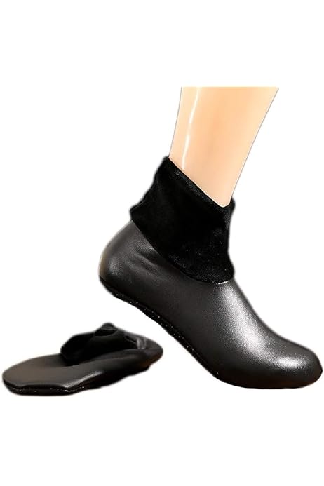 Winter Warm PU Leather Non-Slip Socks For Men Women