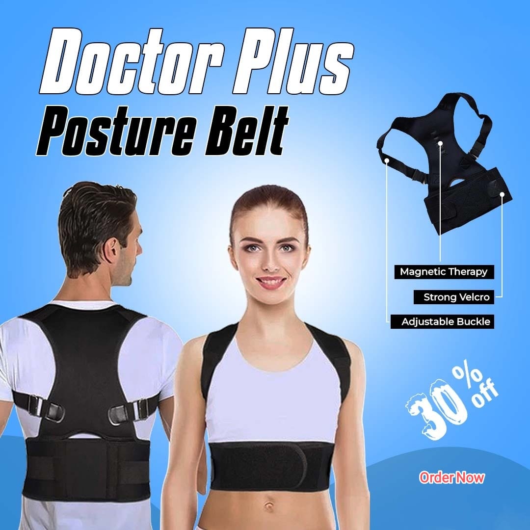 Doctor Plus Posture Belt | Pain relief | Best For Men & women & Online Workers
