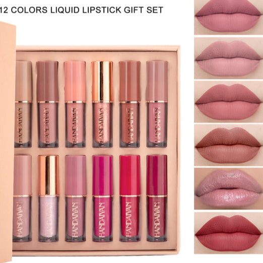 12-Piece Mocallure Matte Liquid Lipstick & High Shine Lip Gloss Set – Long lasting & Waterproof