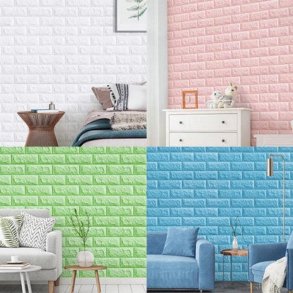 3D Foam Brick Wallpaper Stickers For Walls